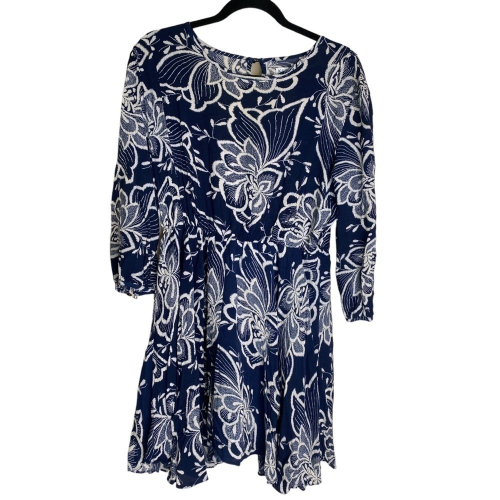 Kling Fit and Flare Mini DressNavy and White Sz XL